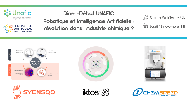 Dîner-Débat UNAFIC - Robotique et Intelligence Artificielle : révolution dans l’industrie chimique ?
